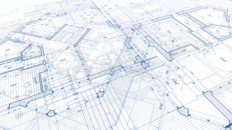 Design arhitectură : planul de schițare ilustrează un plan stock photos