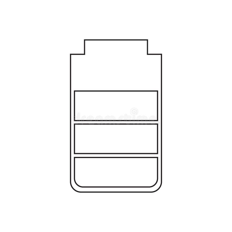 Design art mobile batterie power line symbol lizenzfreie abbildung