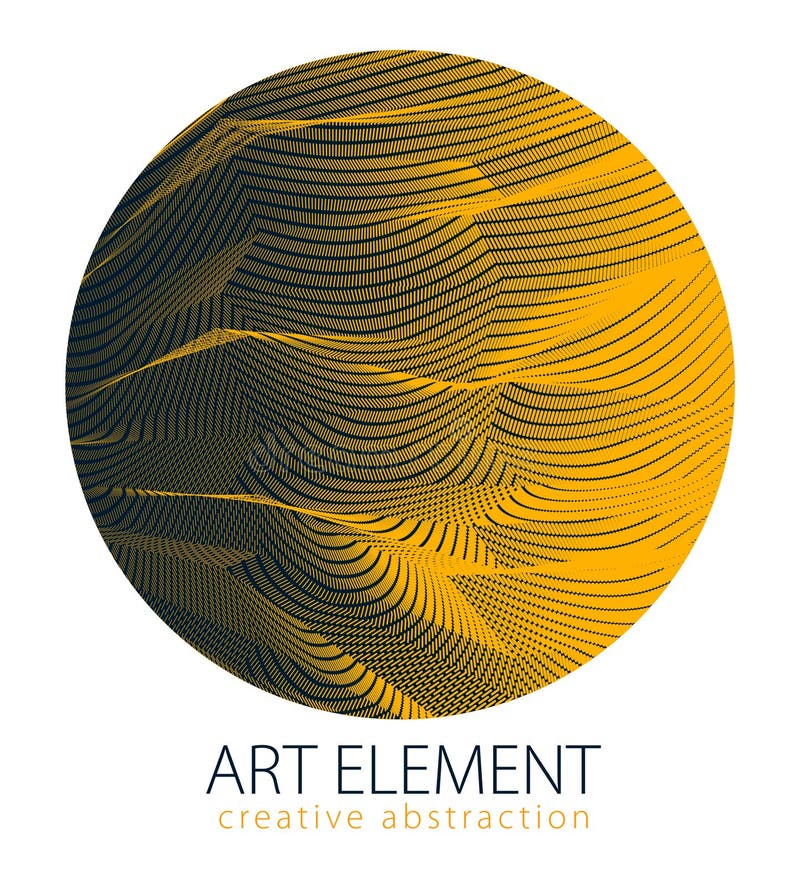 Design Artistic Element of Great Lines Surface Texture in a Shape of