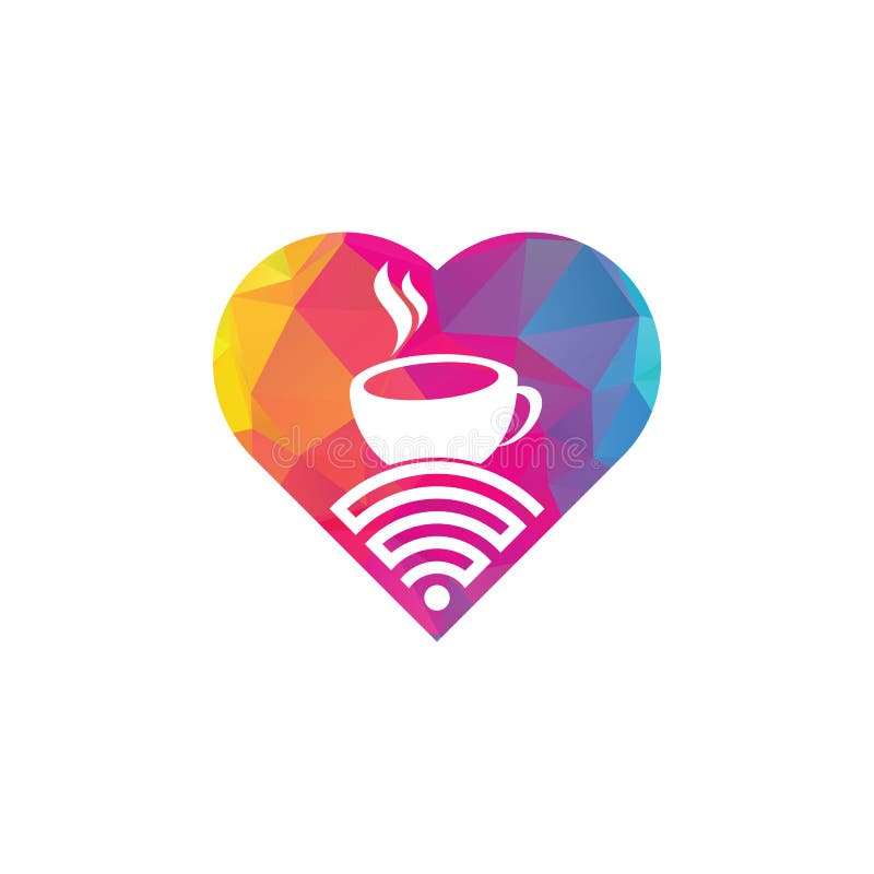 Design av konceptet för kaffepwifi-form. stock illustrationer