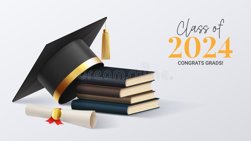 2024 graduate class logo Royalty Free Vector Image