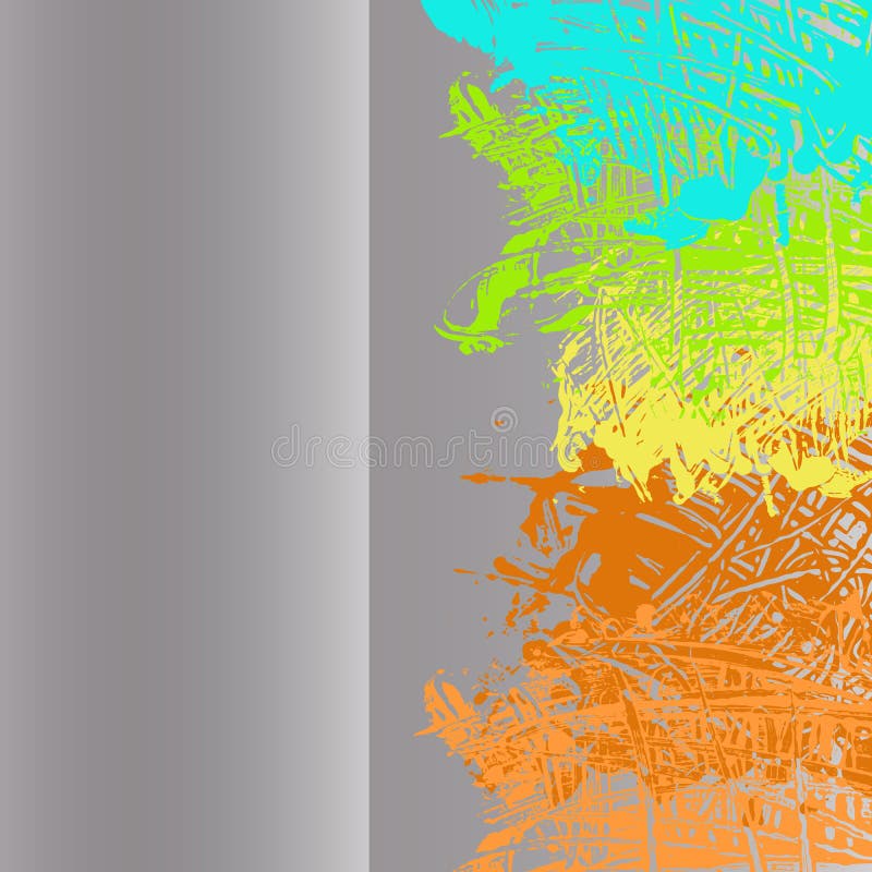 Design based on the silver and smears of paint stock illustration Design based on the silver and smears of paint stock illustration