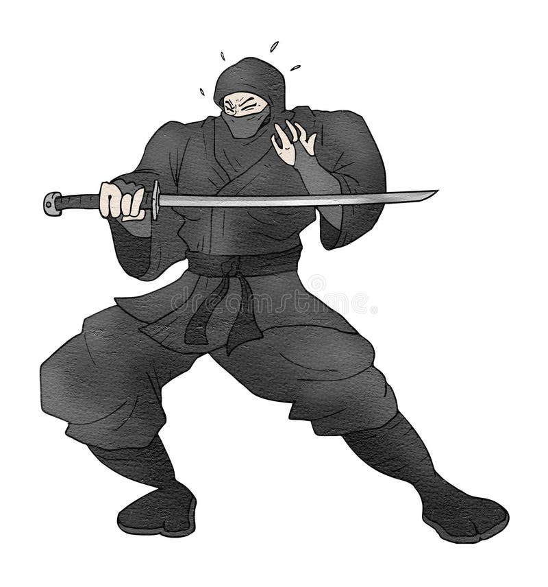 Black ninja draw. 