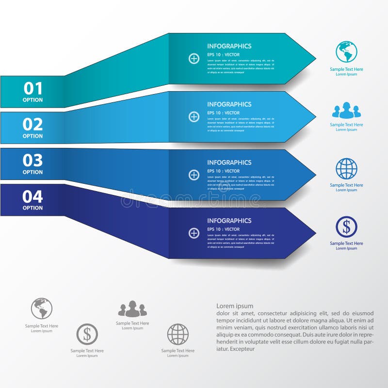 Design blue number banners template/graphic or website. vector. vector illustration