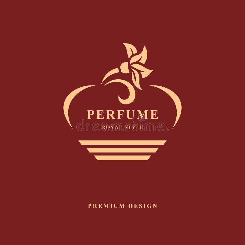 The best unique luxury perfume logo, elegant fragrance brand label