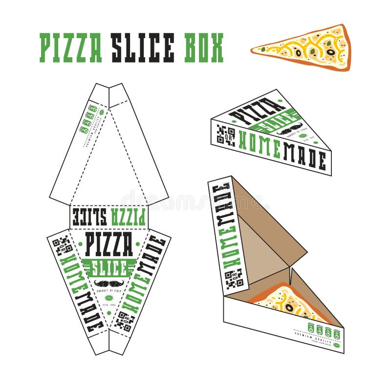 Design of Box for Pizza Slice Stock Vector Illustration of pizzeria