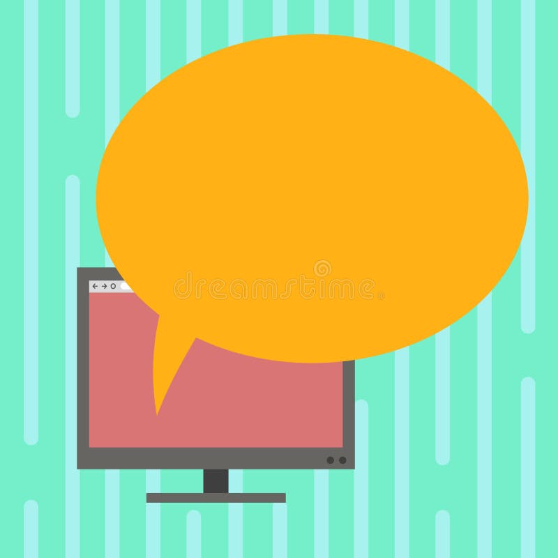 Design business concept Empty copy space modern abstract background Mounted Computer Monitor Blank Screen with Oval. Design business concept Empty copy space modern abstract background. Mounted Computer Monitor Blank Screen with Oval Color Speech Bubble