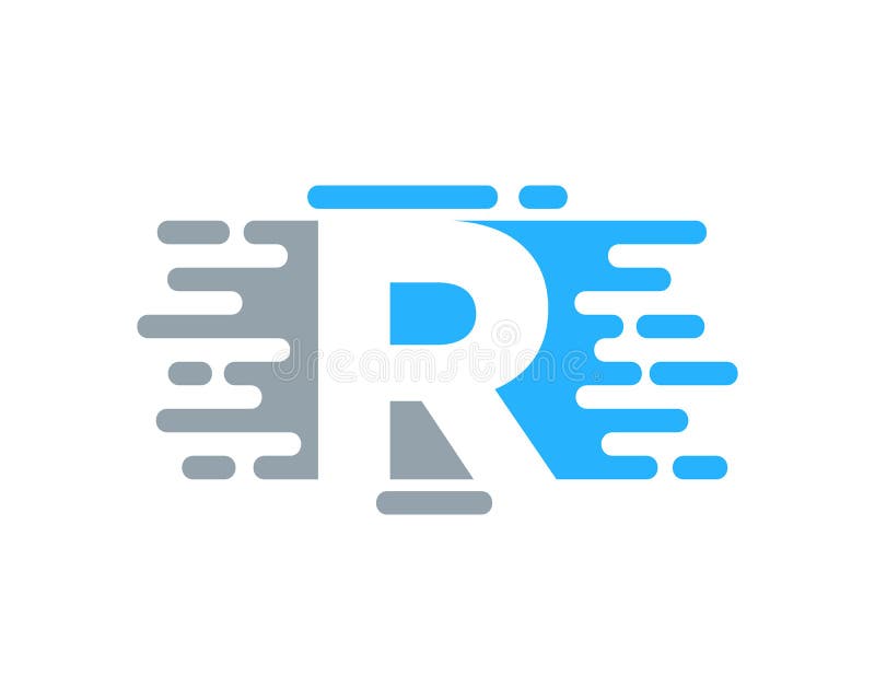 R Letter Paint Color Logo Icon Design Stock Vector - Illustration of