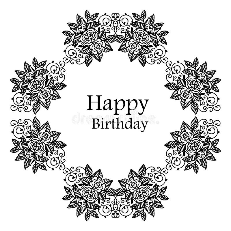 Happy Birthday Vector Flower Stock Illustrations – 31,125 Happy ...