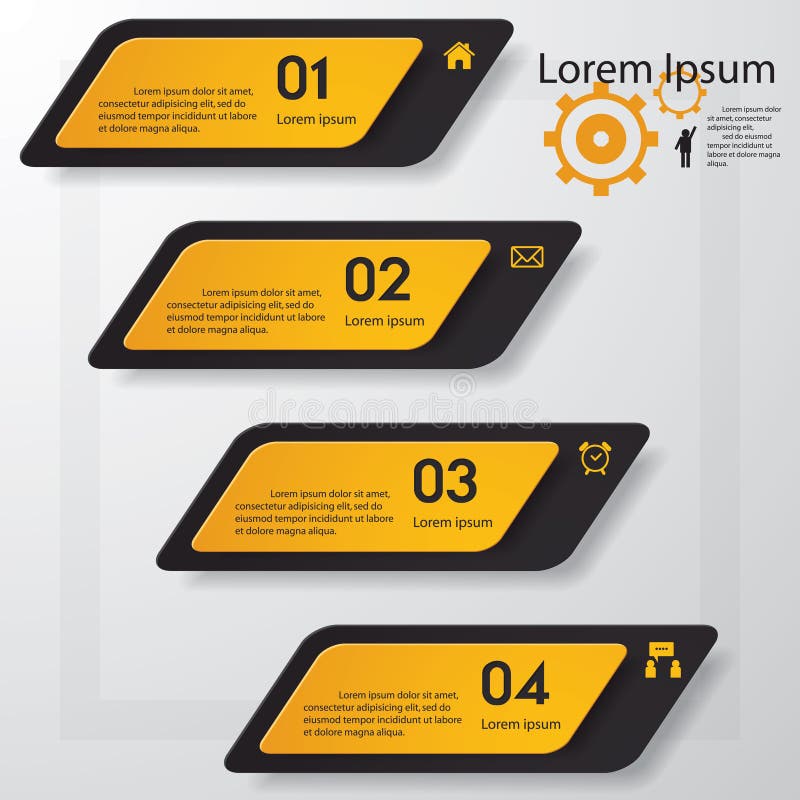 Design clean number banners template. Vector.