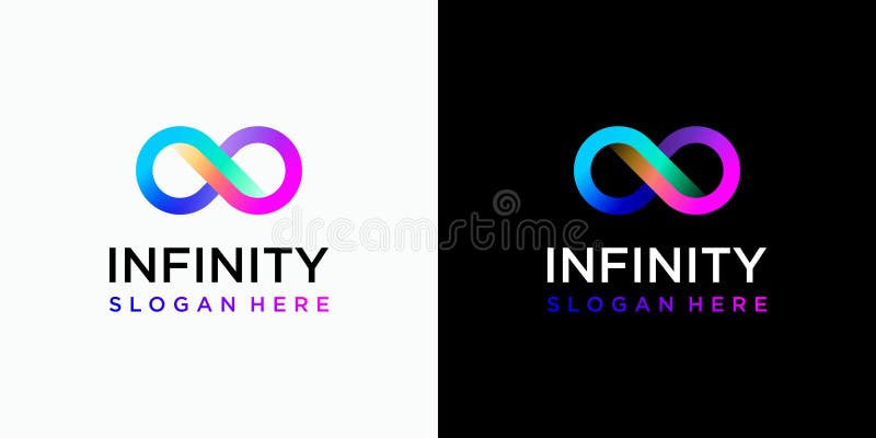 Design colorido do vetor infinito ilustração stock