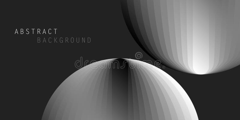 Design compatto ridotto in bianco e nero con due forme sferiche l'una sopra l'altra. royalty illustrazione gratis