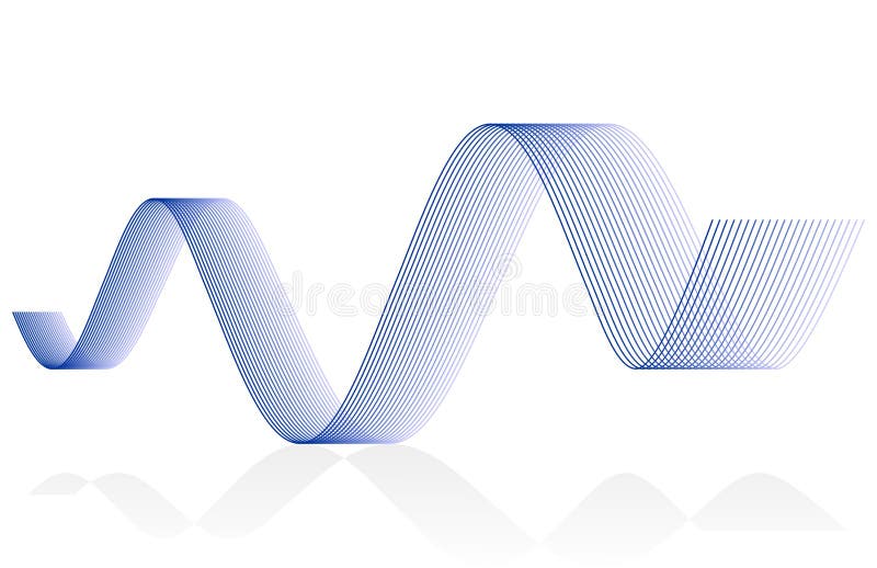 Music sound waves Glow royalty free illustration