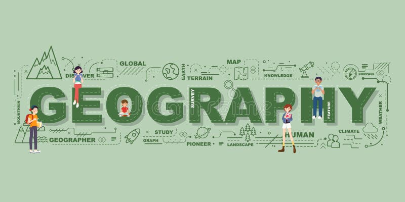 Design Concept of Word Geography Website Banner Stock Vector - Illustration of flat, active: 143236354
