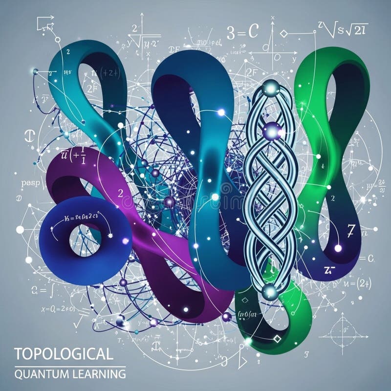 Design conveys advanced scientific and mathematical ideas in a stock illustration