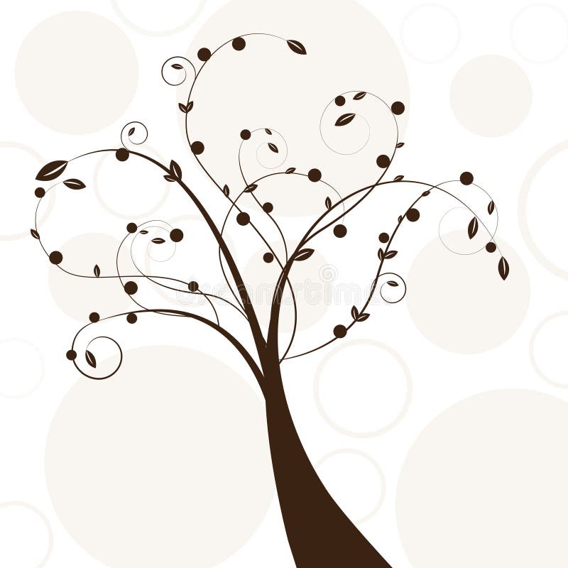 Design creativ de arbore frumos abstract vector illustration