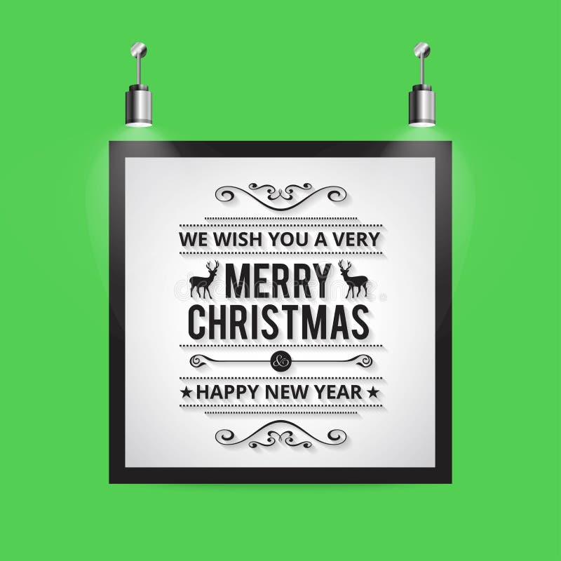 Design creativ de Crăciun fericit cu vectorul de fundal verde stock illustration
