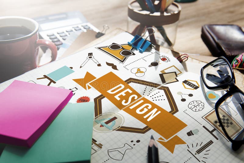 Design Creative Ideas Model Planning Sketch Concept stock photos