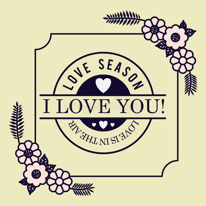 Design De Carte Floral De Joint D'amour Illustration de Vecteur