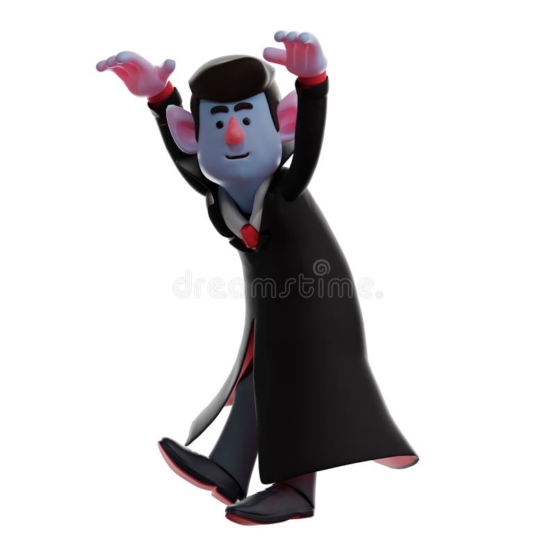 O Personagem De Halloween, Vampiro De Desenho Animado 3d, Bebendo Um Copo  De Sangue, Ilustração 3d Ilustração Stock - Ilustração de projeto, cartoon:  160342507