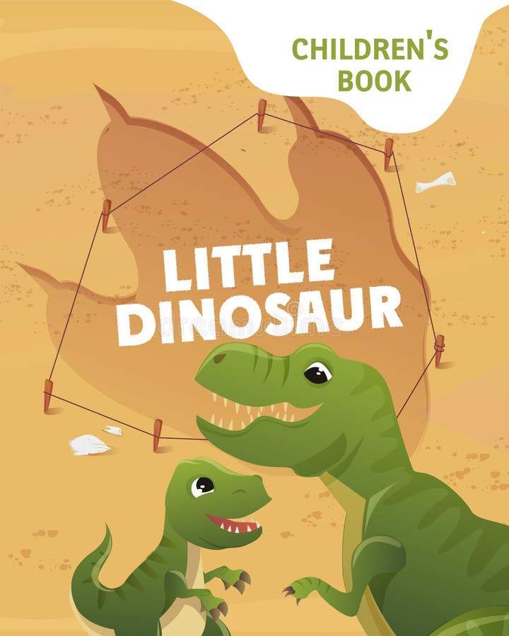 Dinossauro colorido fofo para livros infantis jogo de desenhos animados  para crianças vetor plano preto e branco