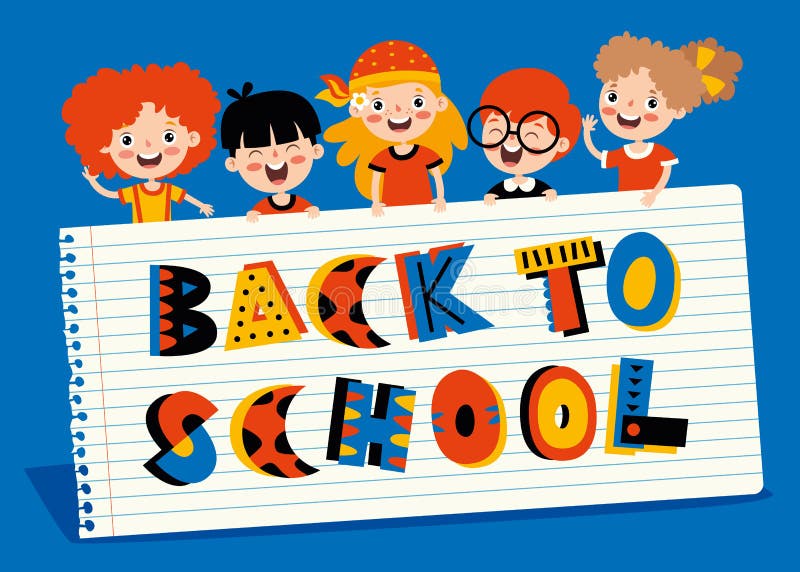 Design de fonte colorido com formas abstratas ilustração royalty free