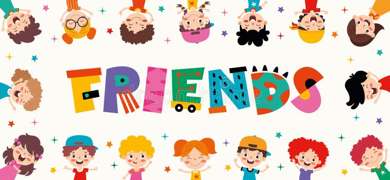 Design de fonte colorido com formas abstratas ilustração stock