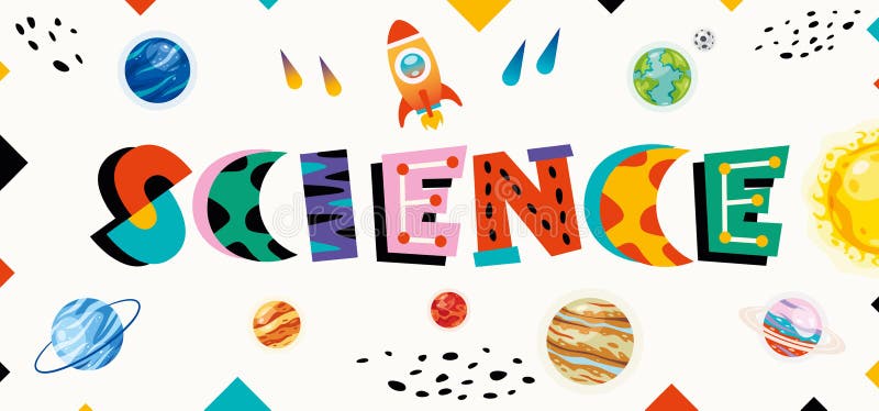 Design de fonte colorido com formas abstratas ilustração do vetor