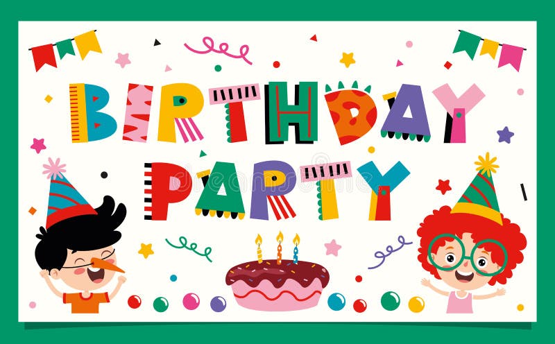 Design de fonte colorido com formas abstratas ilustração royalty free