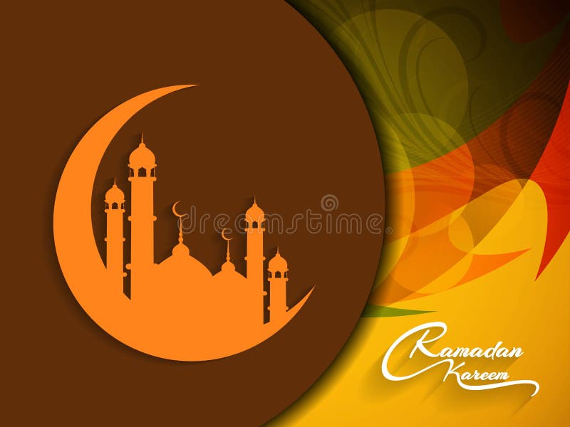 Design de fundal ramadan kareem colorat. stock illustration