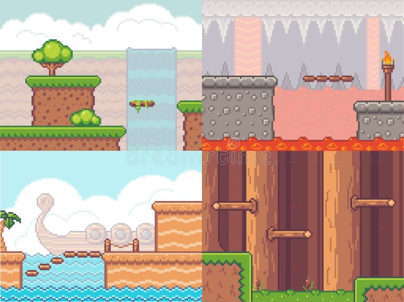 Vetores de Personagem De Cavaleiro De Jogo Pixel Paisagem Natural Pixelada  Com Escudo De Tenção De Guerreiro E Espada e mais imagens de Arte pixel -  iStock