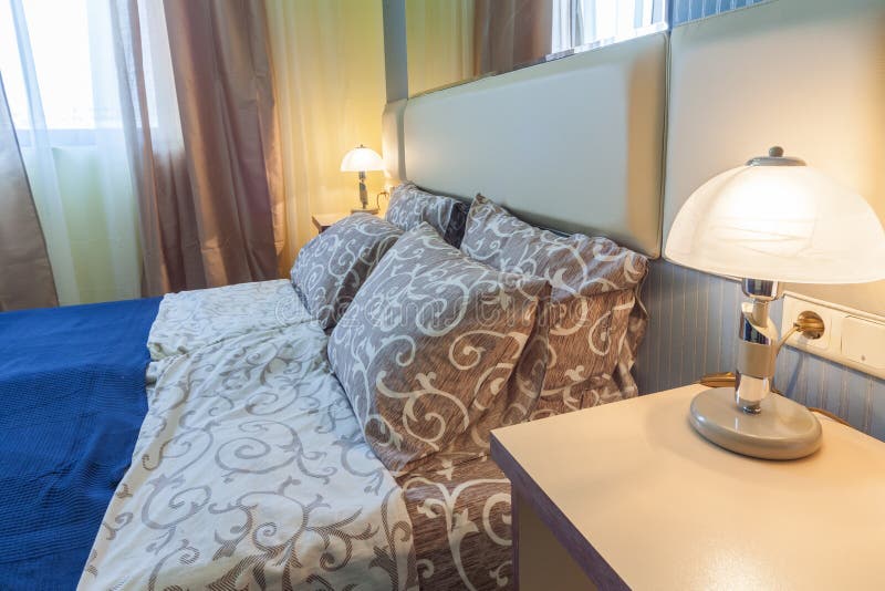 Design de interiores Detalhe de quarto no hotel imagem de stock Design de interiores Detalhe de quarto no hotel imagem de stock