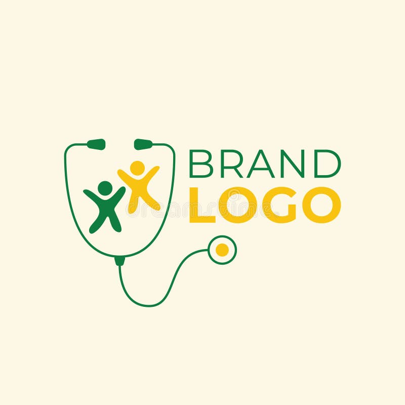 Design de marcă pediatrică. siglă. vector illustration
