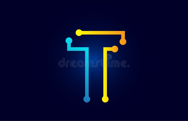 Design Des Logos Fur Blaue Und Orangefarbene Buchstaben T Vektor Abbildung Illustration Von Schablone Orange 157893340