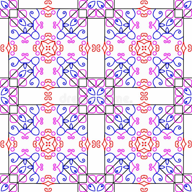 Design digital cu model atractiv și minunat, art. 4 stock illustration