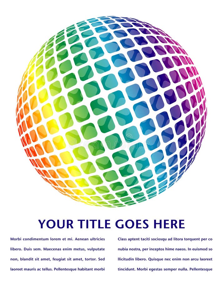 Design digital pentru globul colorat. vector illustration