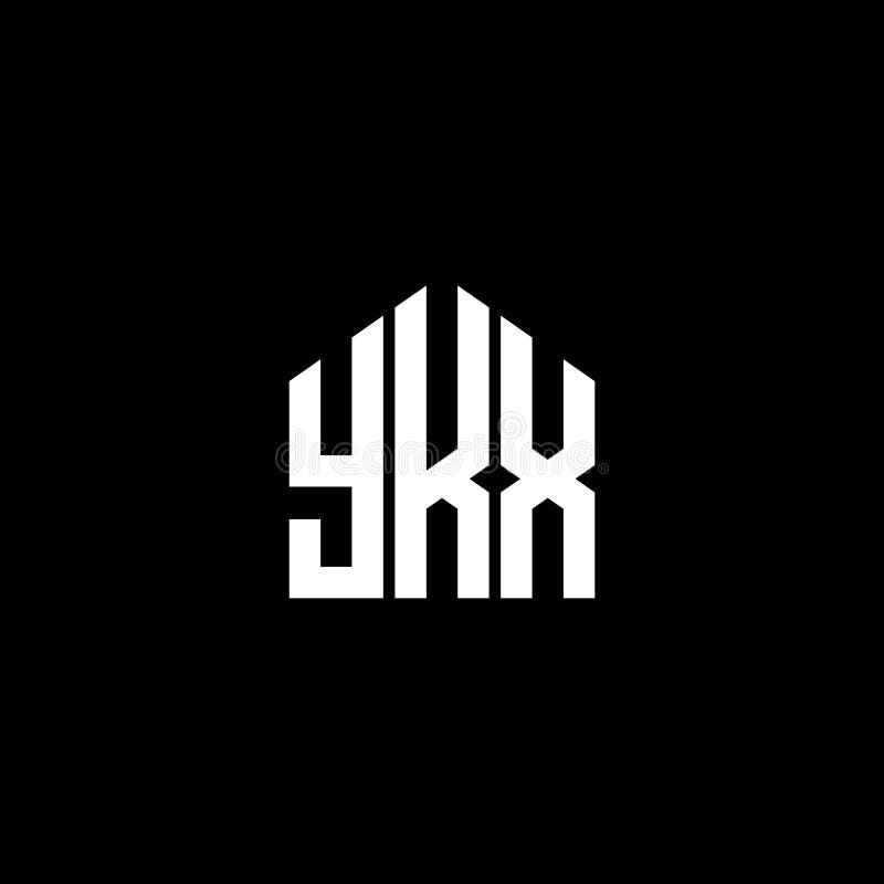 Design Do Logotipo Em Letras Ykx Em Fundo Preto Conceito De Logotipo Das Iniciais Criativas Do