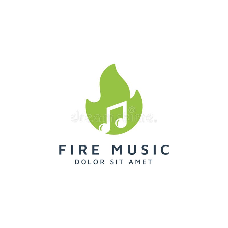 Design do logotipo do espaço negativo fire music