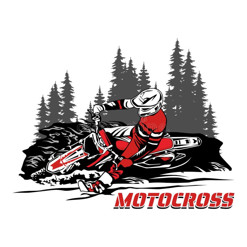 Logotipo dos desenhos animados de motocross