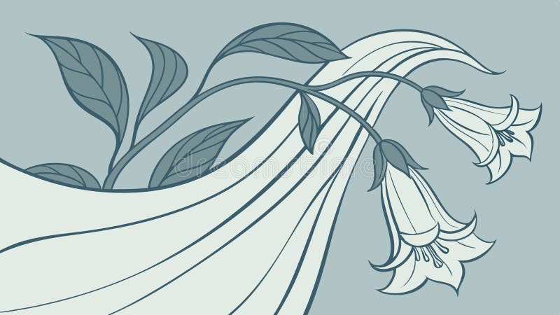 Design elegant cu design floral cu curgere naturi grace vector design Generative AI royalty free illustration