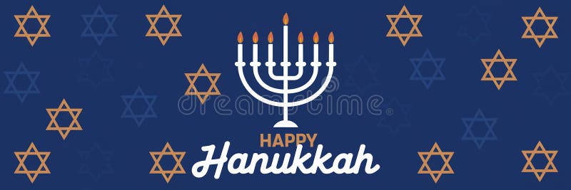 Design elegante e generativeai hanukkah con stelle dorate della menorah e sfondo blu caldo. Uno sfondo blu profondo presenta stelle dorate di david e un'immagine centrale di una menorah con candele accese. l'elegante corsivo Happy hanukkahat in fondo aggiunge un tocco di calore e di significato culturale al design festivo.