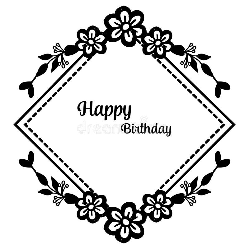 Design Element Card Happy Birthday, Celebration Ornate, Shape of ...