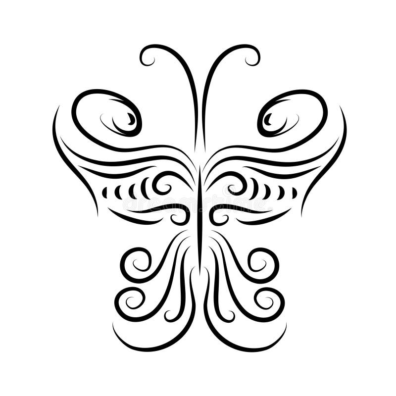 Design Element in the Shape of a Butterfly Stock Vector - Illustration ...