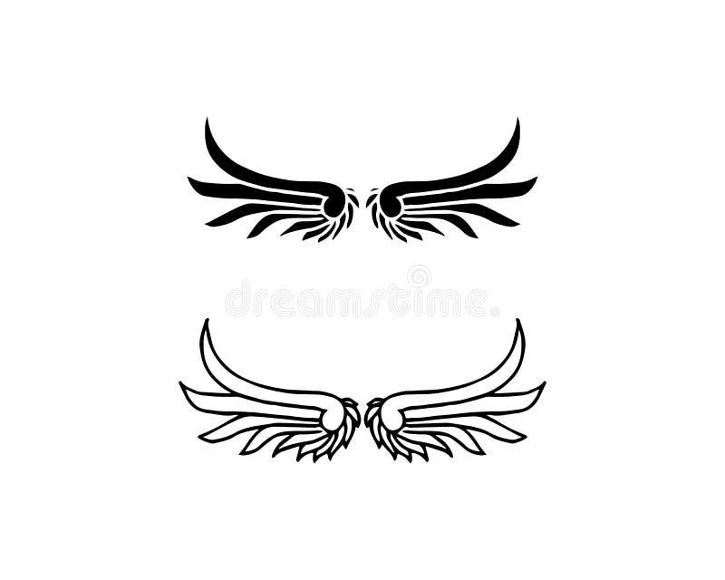 Design f?r symbol f?r falkWing Logo Template vektor stock illustrationer Design f?r symbol f?r falkWing Logo Template vektor stock illustrationer