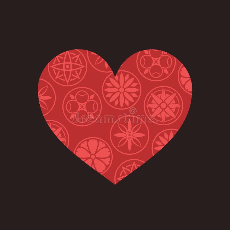 Design of fashion heart illustration royalty free illustration