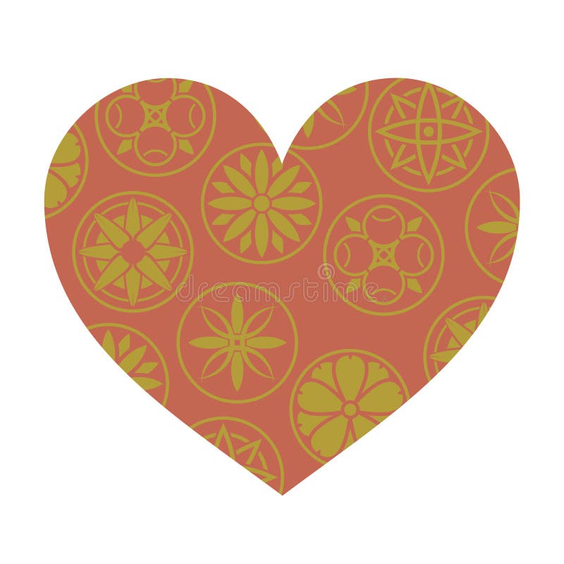 Design of fashion heart illustration royalty free illustration