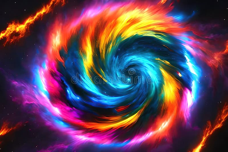 A design featuring an big bang in the space. created using an AI