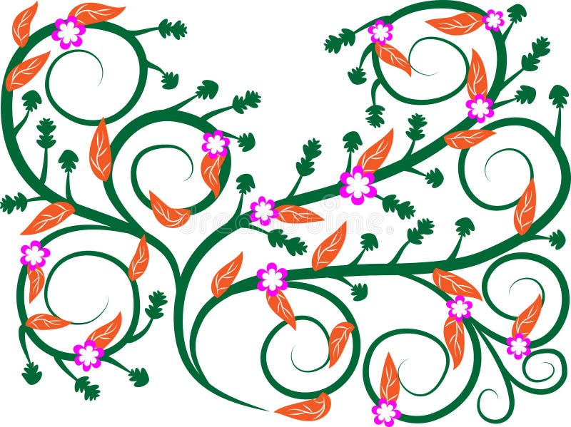 Design floral atractiv și minunat, articolul 21 stock illustration