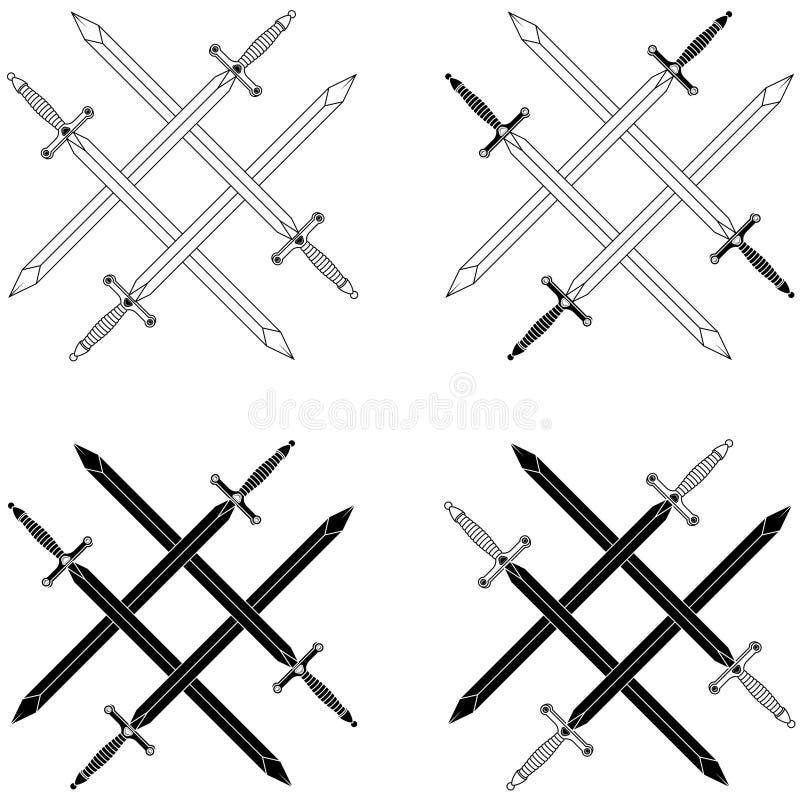 Fencing Sword Crossed Stock Illustrations 480 Fencing Sword Crossed Stock Illustrations