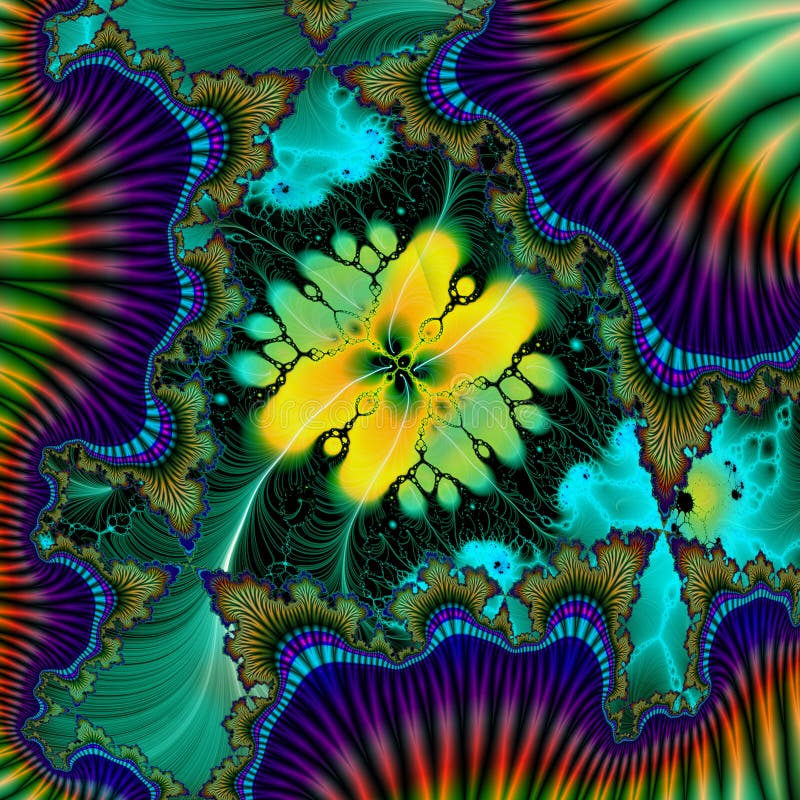 Design fractal generat de calculator stock illustration